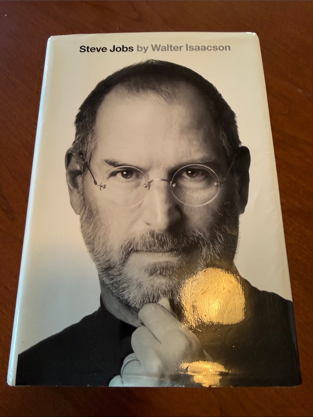 Steve Jobs by Walter Isaacson - Black & White Hardcover Book